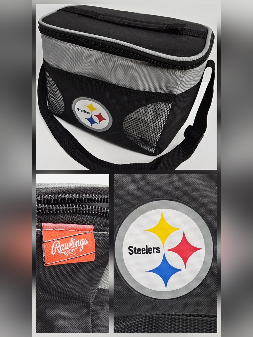 Pittsburgh Steelers Rawlings Insulated Carrier, 24-Can Soft Cooler Or Lunch Tote